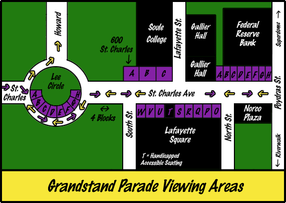 Grandstand Parade Viewing Areas